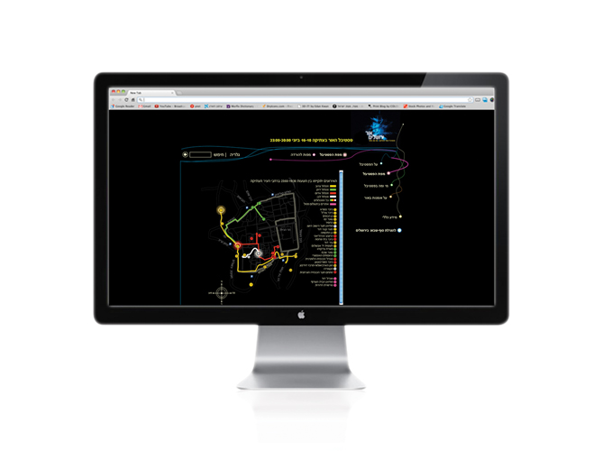 עיצוב ובניית מפה אינטראקטיבית באתר אינטרנט פסטיבל האור