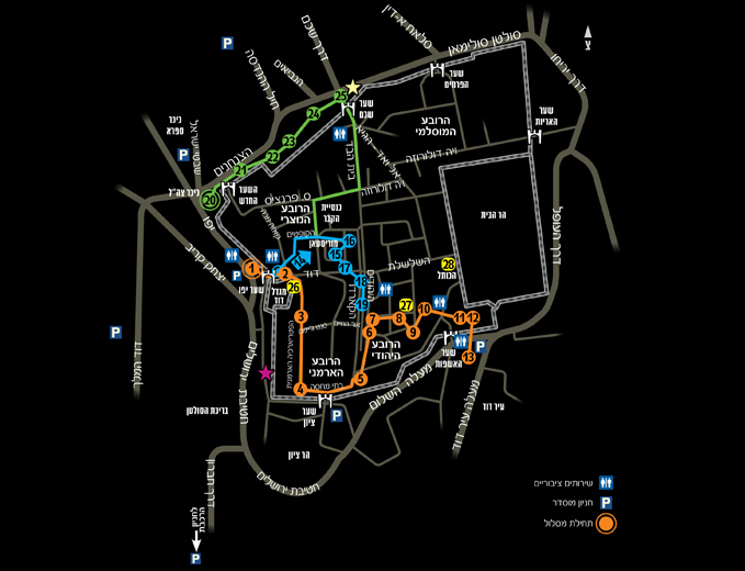 עיצוב מפת פסטיבל אור ירושלים