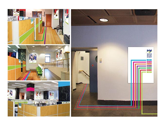 עיצוב ומיתוג שילוט פנים ייחודי לאגף לקידום עסקים עיריית ירושלים