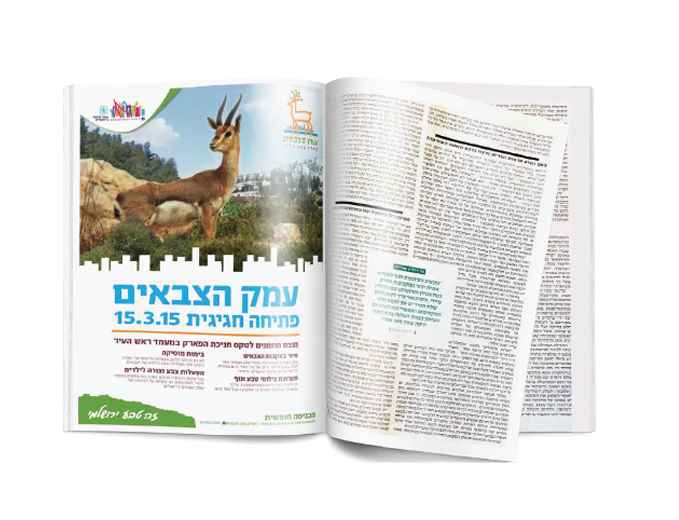 עיצוב מודעה פרסומית - פארק עמק הצבאים