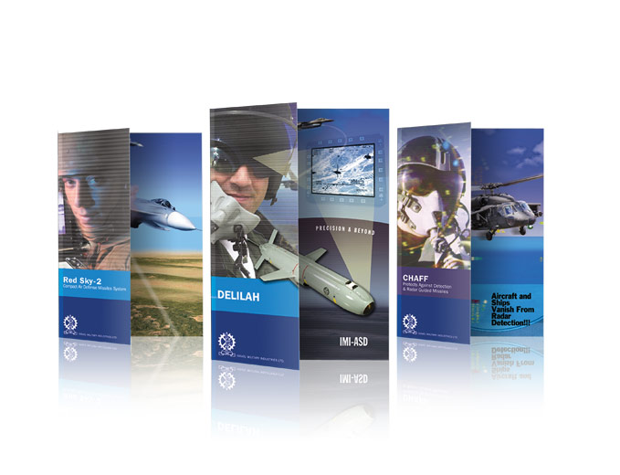 עיצוב עלוני מוצר חטיבות טילים וחלל לתעשייה הצבאית