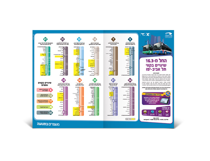 פרסום מודעת ריכוז שינויי קווי אוטובוס בגוש דן