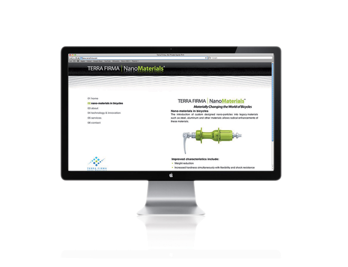 דף פנים אתר חברת Terra Firma