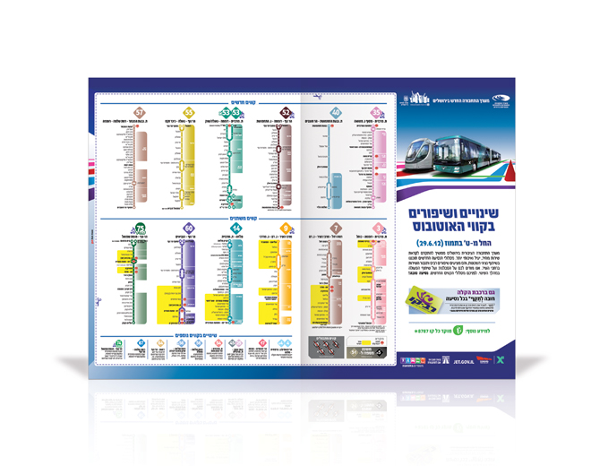 פרסום מודעת עיתון שינויי אוטובוסים בירושלים