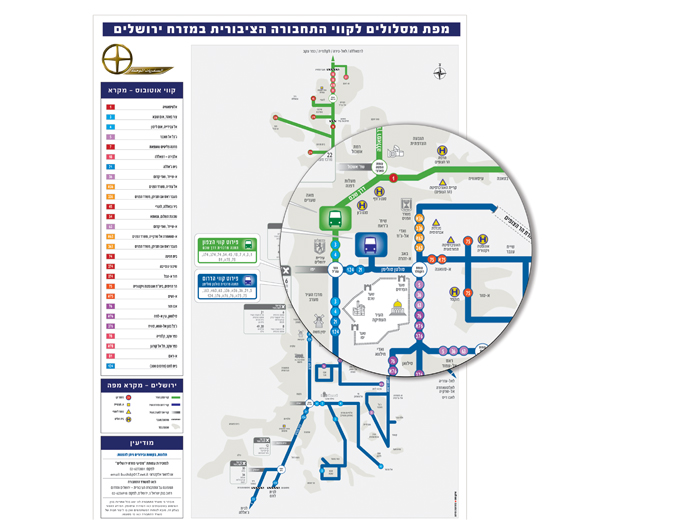 עיצוב מפת רשת קווי מסיעי מזרח ירושלים