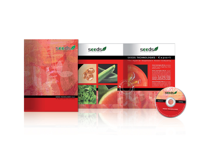 עיצוב פולדר תדמיתי ודיסק ממותג לחברת זרעים טכנולוגיות